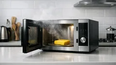 Leg een natte spons in de magnetron en maak ’m in 2 minuten weer fris