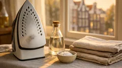 Zo maak je de zoolplaat van je strijkijzer schoon met zout en witte azijn